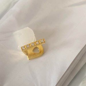 Gold With Diamond Studs Tooth Jewelry